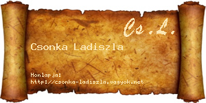 Csonka Ladiszla névjegykártya